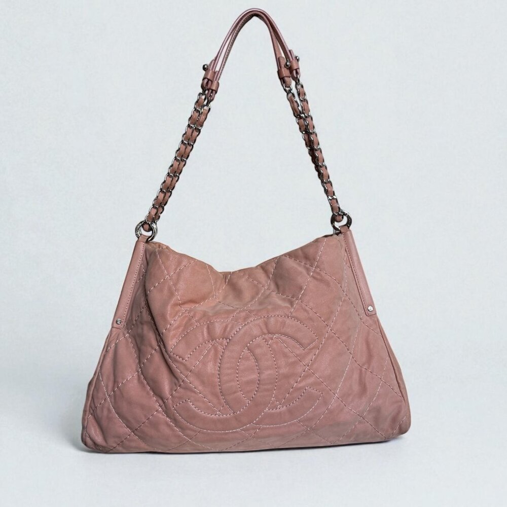 CHANEL 2012 iridescent sea hit tote bag